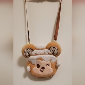 Disney Parks Munchling Mickey Mouse Cinnamon Roll Crossbody Purse Bag
